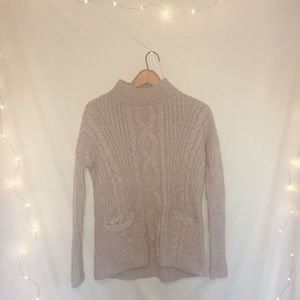 Beige Mock-Sweater